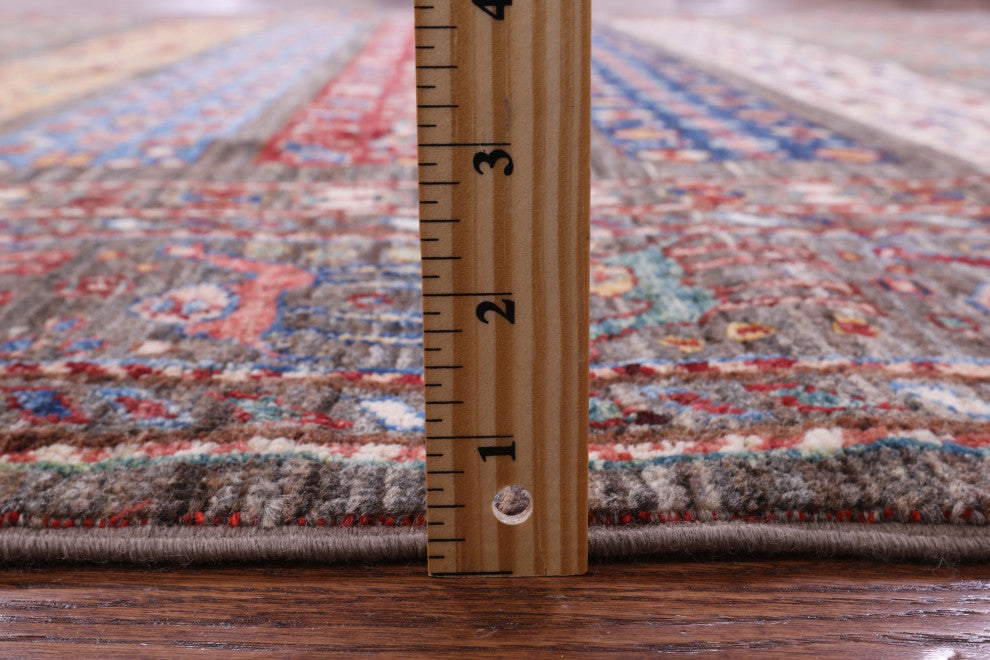 Tribal Persian Gabbeh Hand Knotted Rug 6' 11" X 9' 9" Q10446
