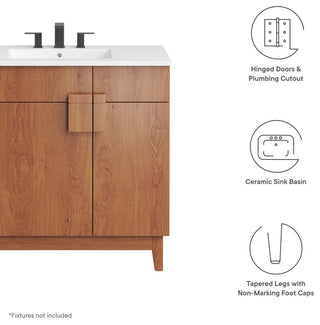 Miles 36" Bathroom Vanity - White Walnut