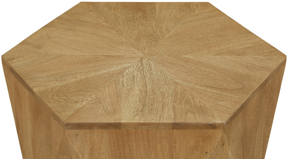 Diamante Oak Veneer End Table, Oak