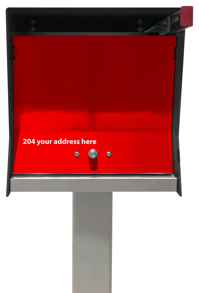 The RetroBox with Locking doors. Modern Pole Mounted Mailbox, Pole not included.