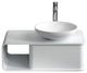 31" Polystone Wall Mounted Vanity Only, Matte White, No Sink
