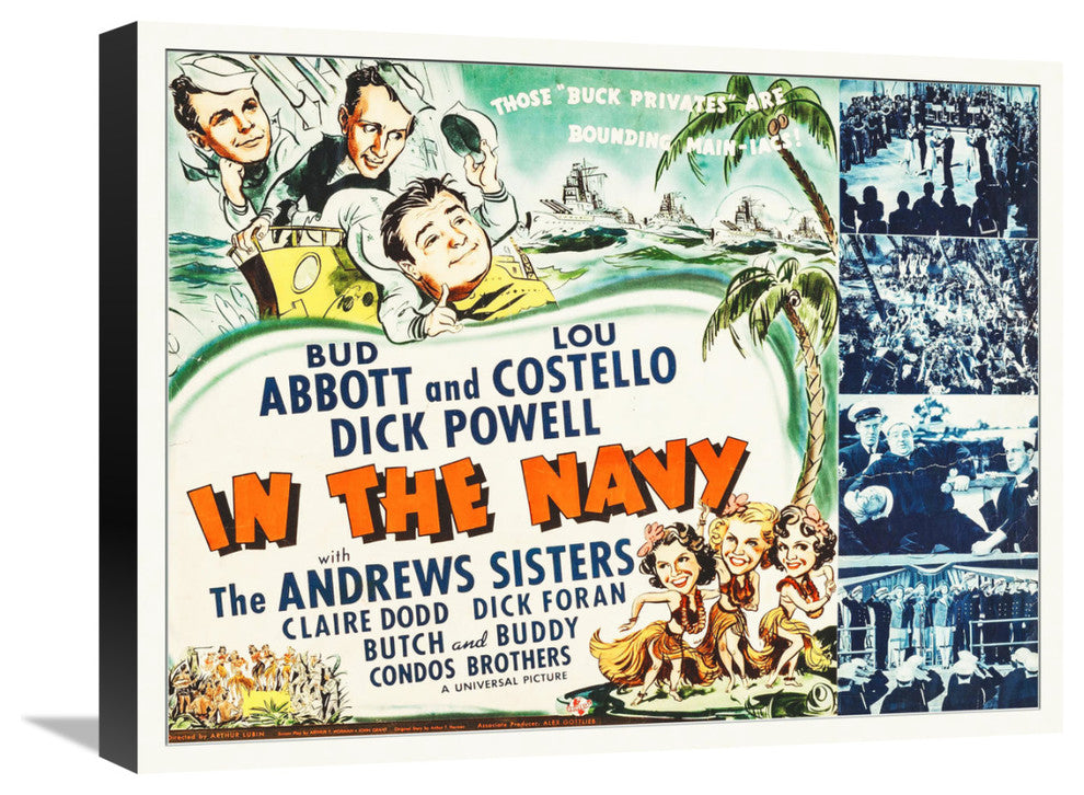 "Abbott & Costello - In The Navy" Canvas by Hollywood Photo Archive, 22x17"