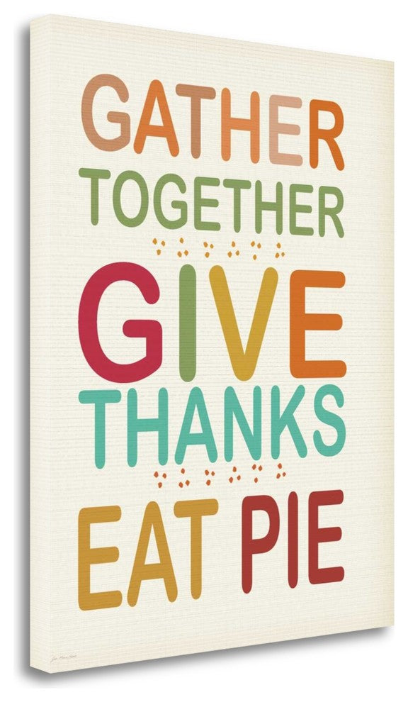 "Eat Pie" By Jo Moulton, Giclee Print on Gallery Wrap Canvas, Ready to Hang