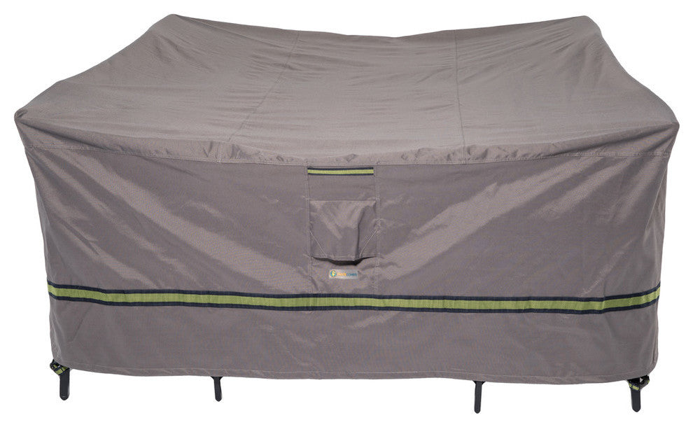 Duck Covers Soteria RainProof 92 in. L Square Patio Table with Chairs Cover