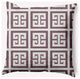 16x16" Greek Key Patterned Nautical Decorative Indoor Pillow, Dusty Purple