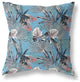 18" Black Blue Tropical Indoor Outdoor Throw Pillow