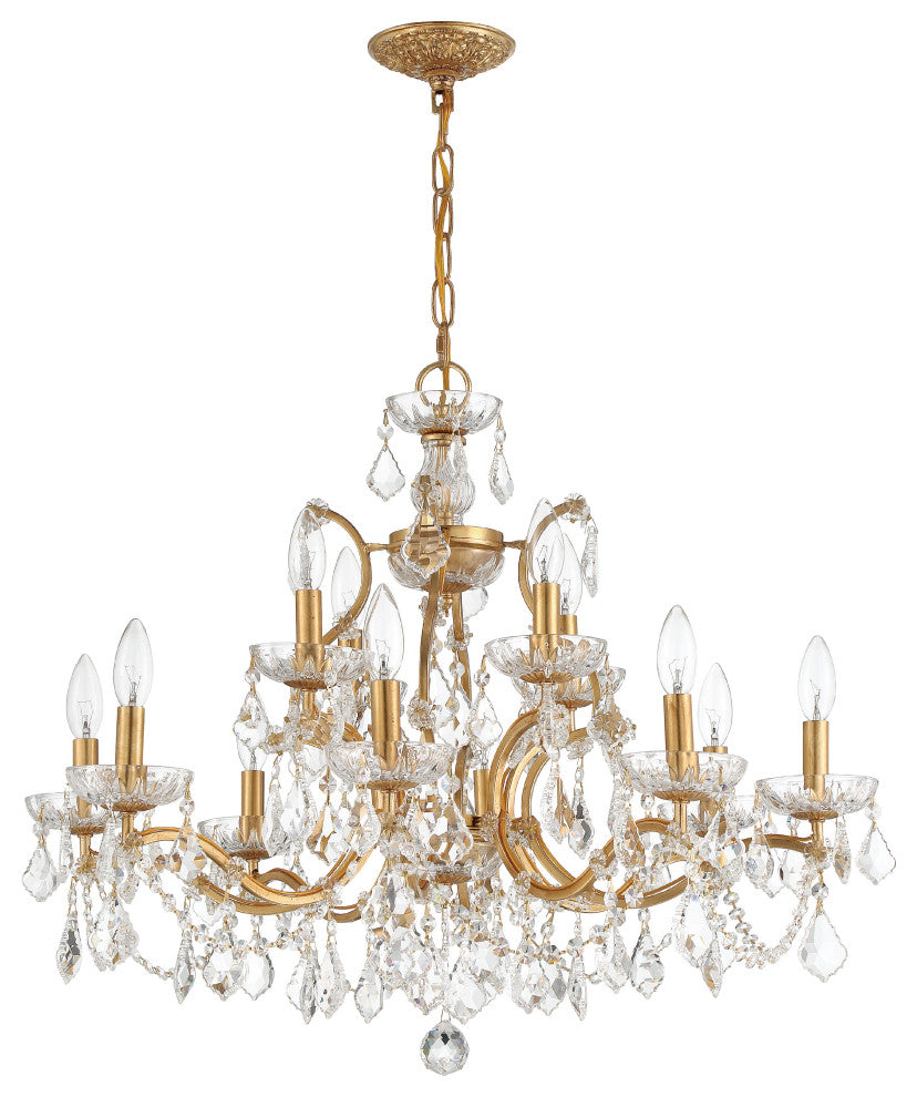 Filmore 12-Light Antique Gold Chandelier