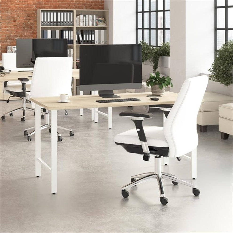 Hustle 60W x 30D Computer Desk with Metal Legs in Natural Elm - Engineered Wood