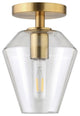 Henn&Hart 7" Gold Semi Flush Mount