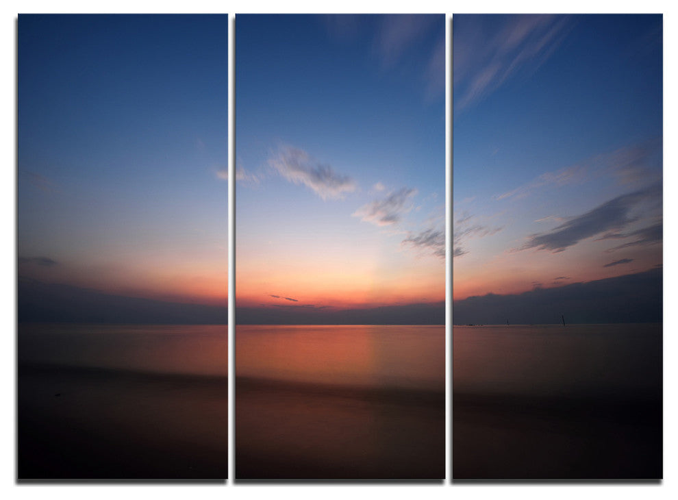 "Ko Samui Sea Sunrise Panorama" Metal Wall Art, 3 Panels, 36"x28"