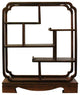 Chinese Yellowish Brown Wood Rectangular Small Curio Display Stand Hws206