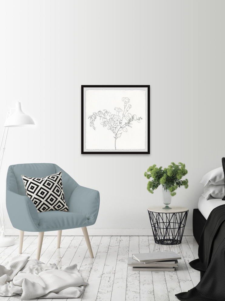 "Flower Bloom" Framed Painting Print, 32x32