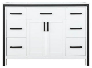 Ziva Transitional White 48" Vanity Cabinet Only