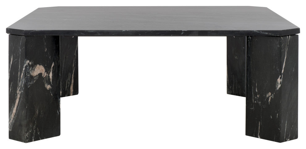 Safavieh Couture Daysi Marble Coffee Table, Black