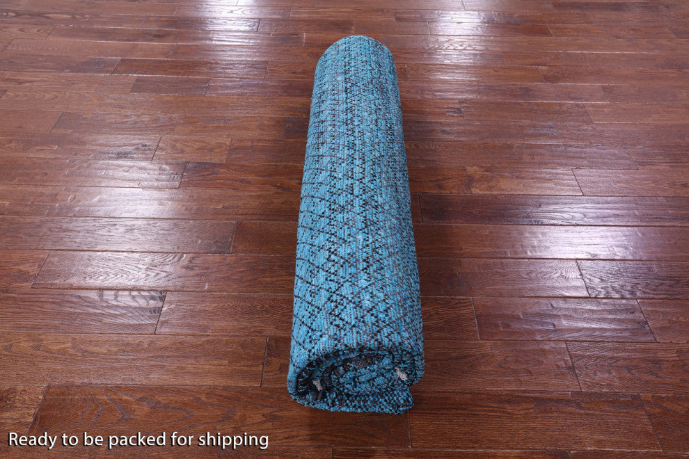 7' 11" X 10' 2" Savannah Grass Handmade Wool & Silk Rug - Q15446