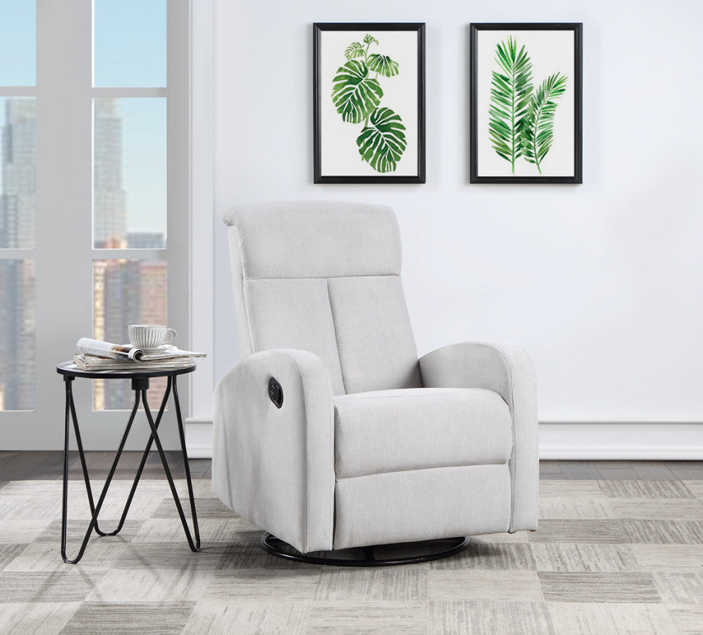 Amber Swivel Glider Recliner, Gray