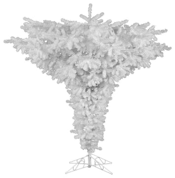 Vickerman A805680 Crystal White Upside Down Artificial Christmas Tree Unlit
