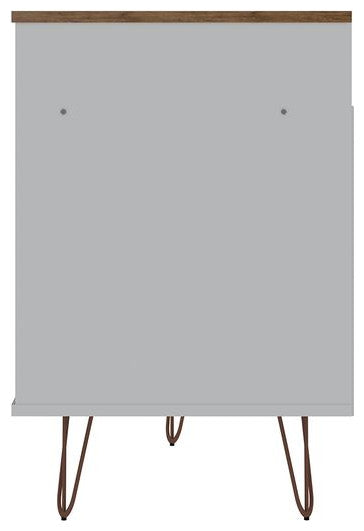 Rockefeller 63" TV Stand, Off White and Nature