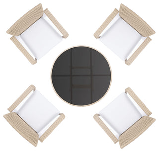 Safavieh Outdoor Laina Bistro Set, Beige / White