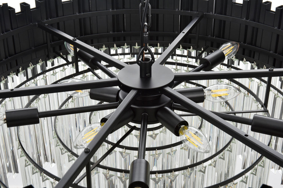 Home Living 32" Chandelier, Black