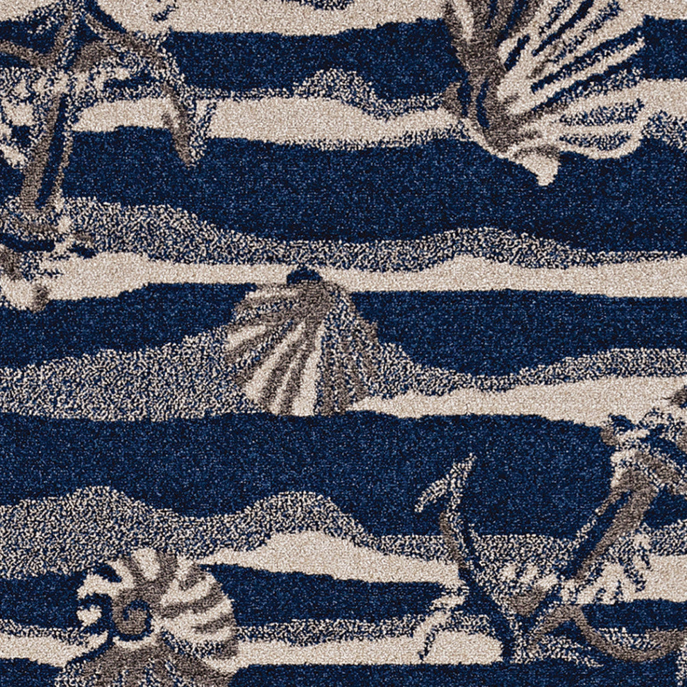 KAS Lucia 2776 Blue Seashore Area Rug, 5'3"x7'7"