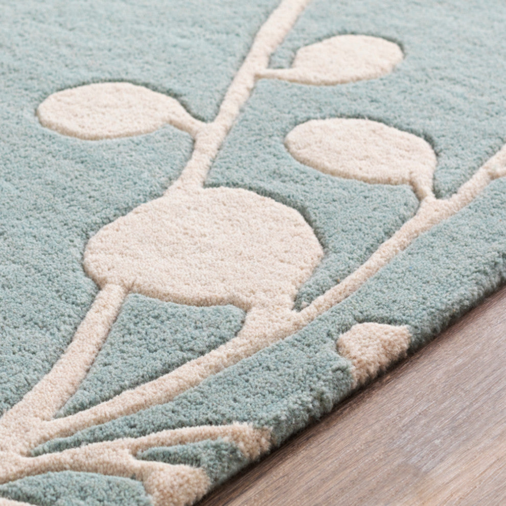 Surya Athena ATH-5158 Transitional Area Rug, Mint, 6' x 9' Rectangle