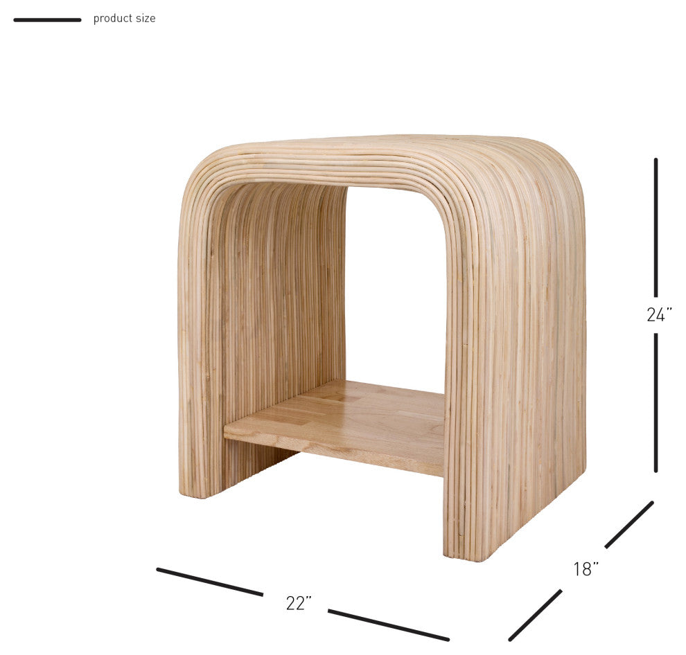 Kyran Rattan Coffee Table/End Table, End Table