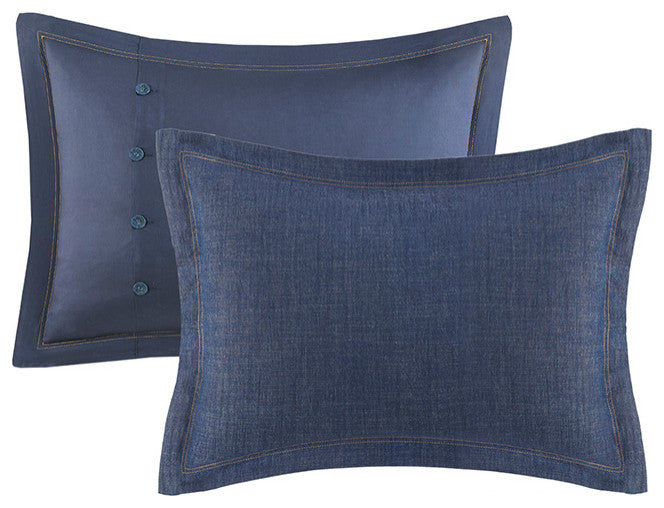 Woolrich Perry Oversized Denim Comforter Set, Blue