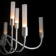 Lisse 10 Arm Chandelier, Sterling Finish