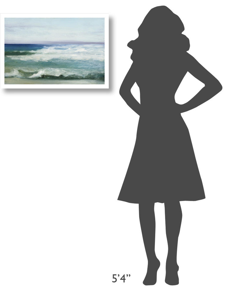 "Azure Ocean" Digital Paper Print by Julia Purinton, 26"x18"