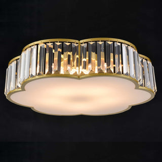 Modern Crystal Ceiling Light Fixture Gold, 5-Light