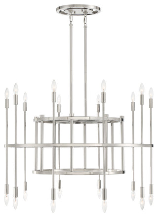 Aries 20 Light Polished Nickel Chandelier
