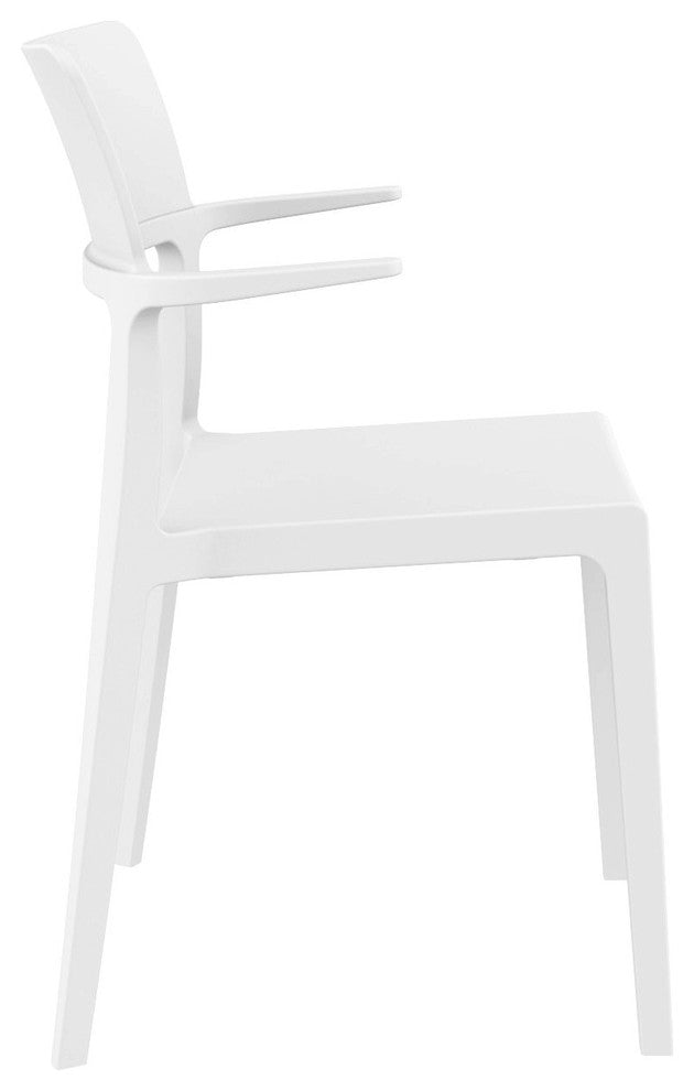 Plus Arm Chair, White, Set of 2