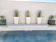 Windsor Tall Square Planter, Black, 7"x7"x14"
