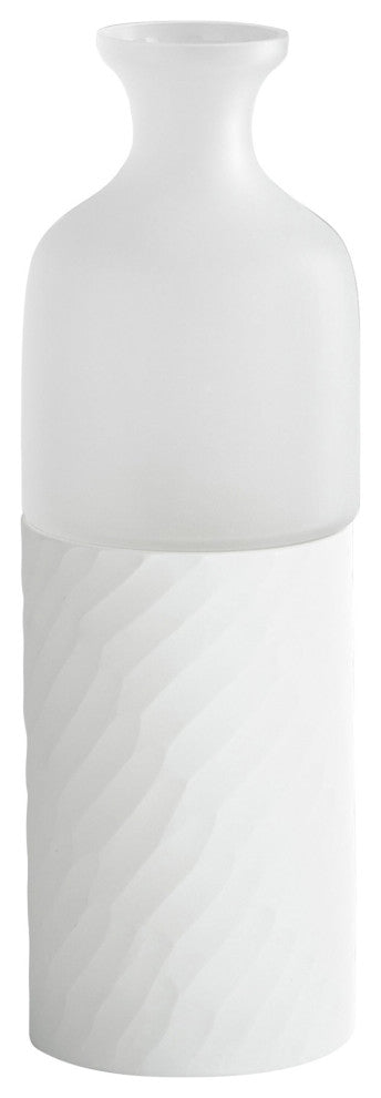 Sereno Vase, Clearand White