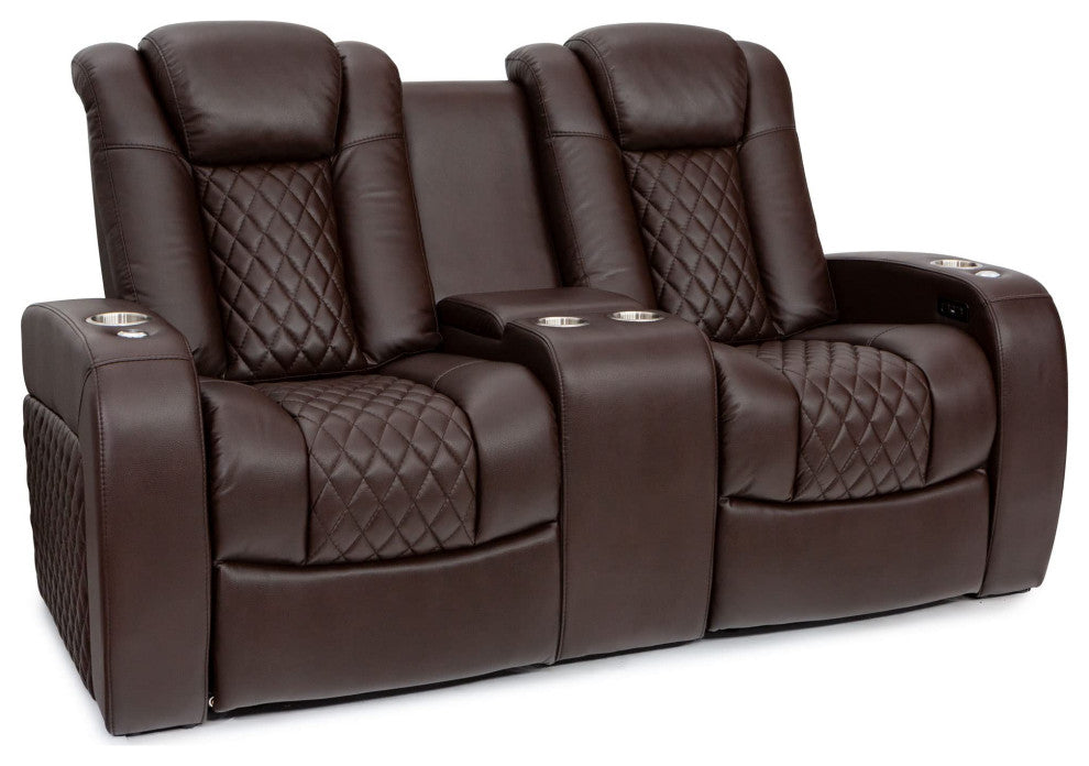 Seatcraft Aeris Home Theater Seating, Brown, Loveseat