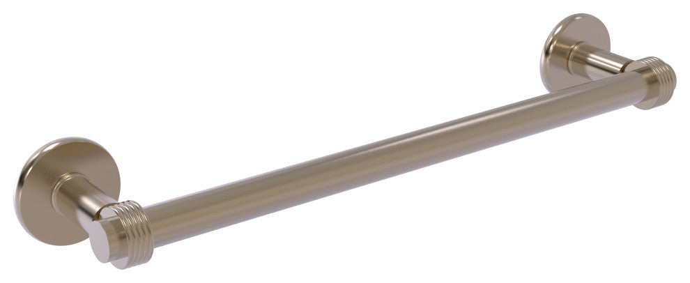 Allied Brass Continental 36" Towel Bar With Groovy Detail, Antique Pewter