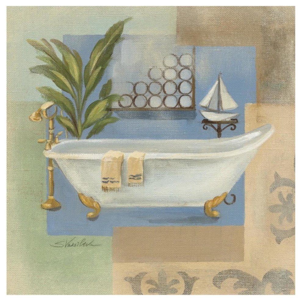 "Coastal Bathtub I" Digital Paper Print by Silvia Vassileva, 32"x32"