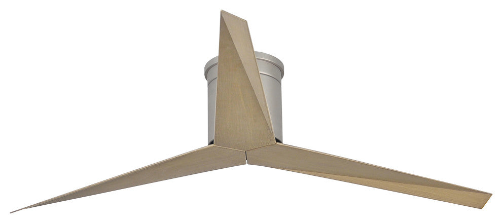 Eliza-H 3 Blade Hugger Paddle Ceiling Fan, Brushed Nickel, Gray Ash Blades