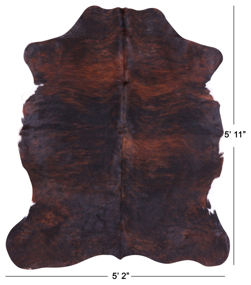 5' 11" X 5' 2" Natural Cowhide Rug C2298