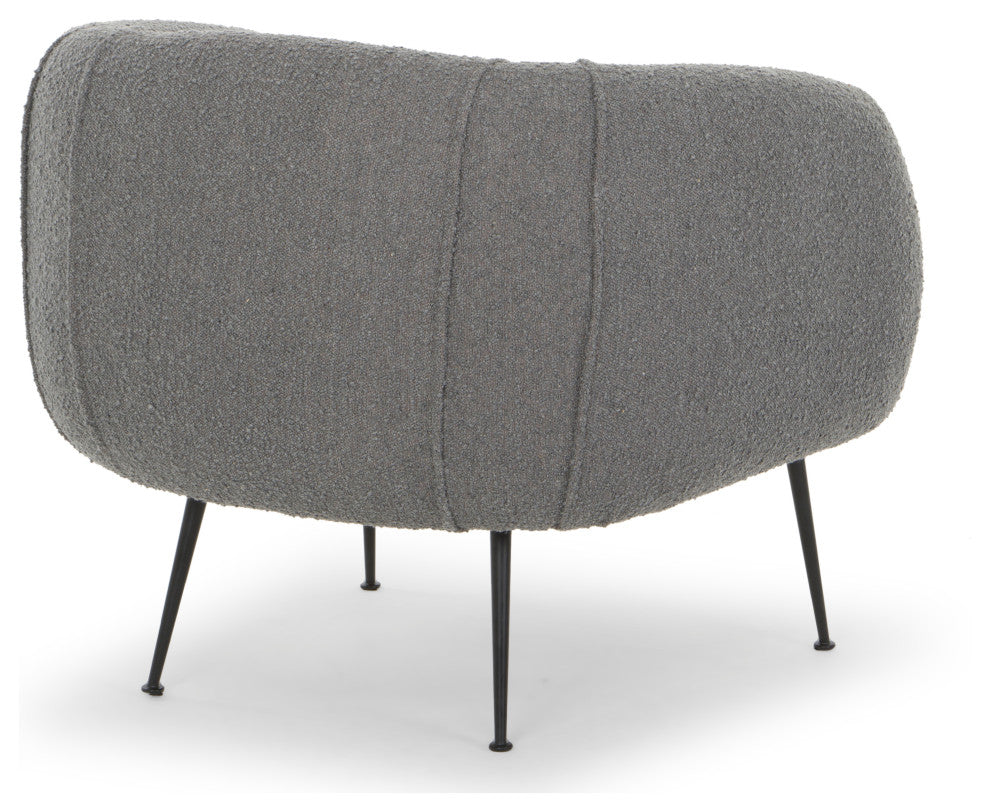 Sepli Accent Chair, Charcoal Boucle