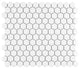 Metro 1" Hex Porcelain Mosaic Floor and Wall Tile, White
