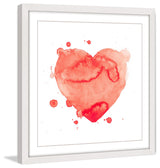 "Heart Splash Square" Framed Art Print