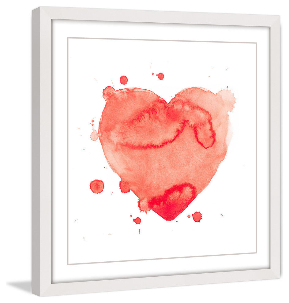 "Heart Splash Square" Framed Art Print