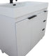 39" Single Sink Vanity, French Gray With Light Gray Composite Granite Top