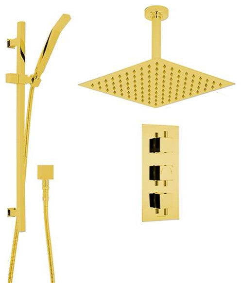 Rainfall Shower System Fontana Gold Rain Shower System