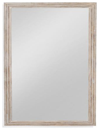 Pangea Floor Mirror - White With Gold Touch