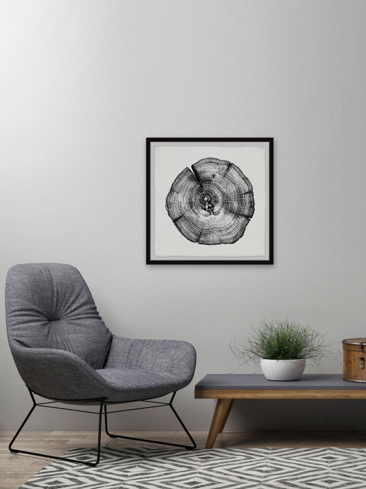 "Burned Oak" Framed Painting Print, 12x12