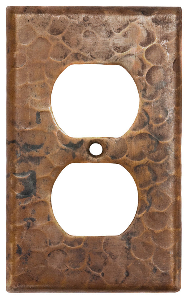 Copper Switchplate Single Duplex, 2-Hole Outlet Covers, Set of 4