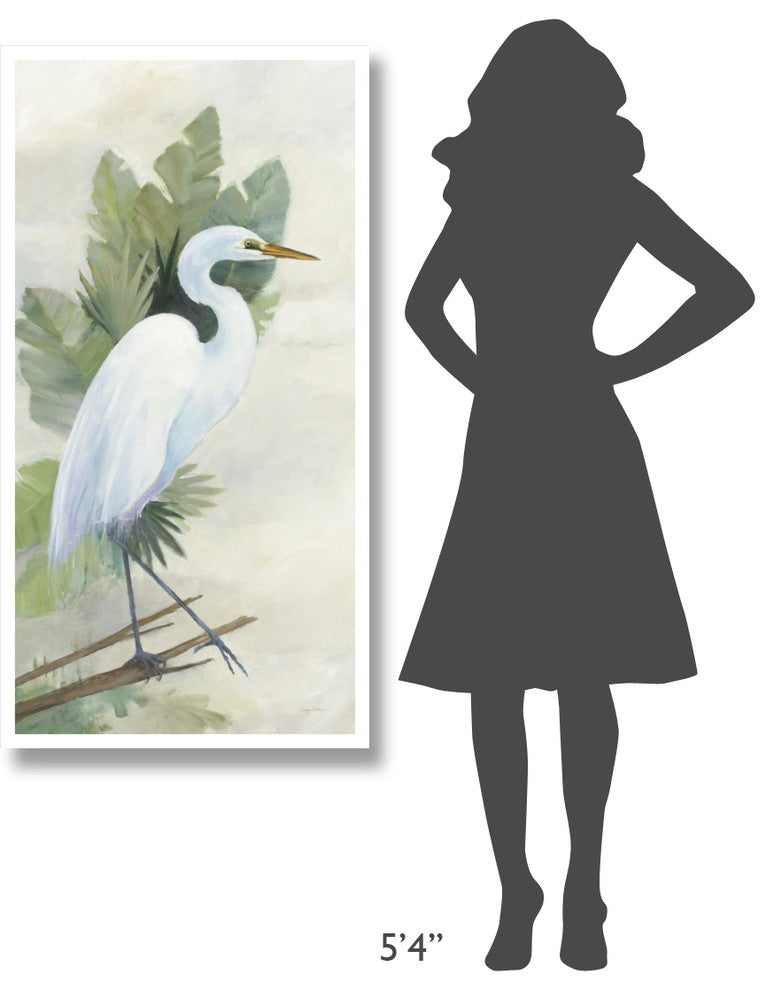 "Standing Egret I Crop" Digital Paper Print by Avery Tillmon, 26"x50"